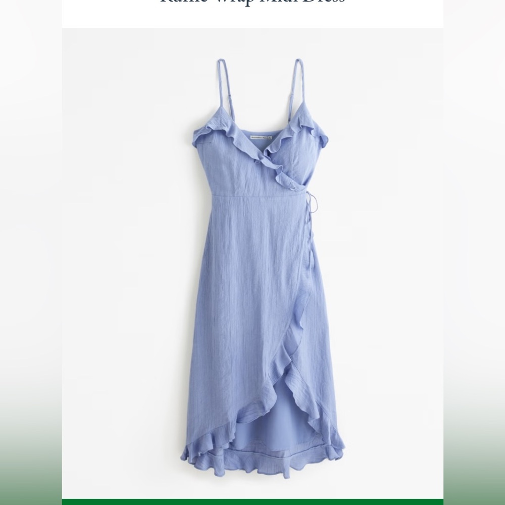Ruffle Wrap Midi Dress 🦋